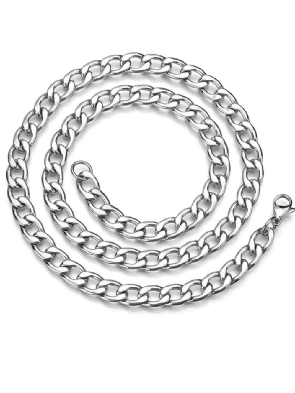 Stainless Steel Cuban Link Chain 28” 11.5mm Wide - Thick Silver Necklace